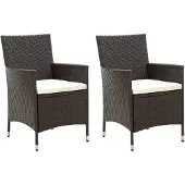 vidaXL Gartenstühle mit Kissen 4 Stk. Poly Rattan Weiß
