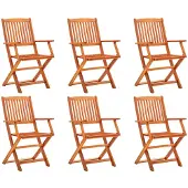 vidaXL Klappbare Gartenstühle 2 Stk. Massivholz Eukalyptus