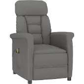 vidaXL Massagesessel Dunkelgrau 96,5 x 70,5 x 95 cm Mikrofaser