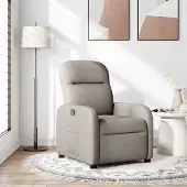 vidaXL Relaxsessel Elektrisch Taupe Stoff