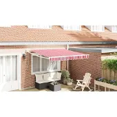 vidaXL Ausziehbare Markise Rot 300 x 250 cm Polyester und Metall