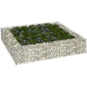 vidaXL Gabionen-Hochbeet Verzinkter Stahl 300x100x20 cm