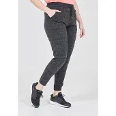 Q By Endurance Sweatpant OLIVIA MELANGE mit Kordelzug 1001BM Black Melange 44