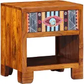 vidaXL Sideboard Mehrfarbig 40 x 35 x 45 cm Massivholz Akazie