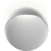 Louis Poulsen Flindt Wandleuchte Ø200 3000K Alu Grey - , Flindt, dimmbar, Metallisch, für Wohnzimmer, Aluminium, Design