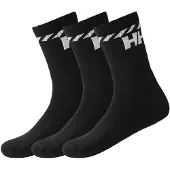 Helly Hansen Socken Cotton Sport Sock Unisex Black (3er-Pack)-Schuhgröße 42 - 44