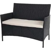 Proregal Halden Sitzbank Bank | HxBxT 83x106x60cm | Anthrazit | Kissen Creme
