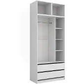 Vicco Kleiderschrank Elmo Weiß 50 x 40 cm 3er Set, Model 61359