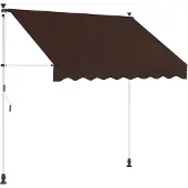 vidaXL Manuell einziehbare Markise Braun 400 cm