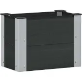 vidaXL Hochbeet Schwarz 50 x 30 x 36 cm WPC und Aluminium