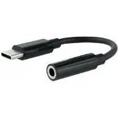 Nanocable 10.24.1205, 3,5 mm, Weiblich, USB Typ-C, Männlich, 0,11 m, Schwarz