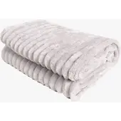 KMCarpets Stripe Decke 130x170, Silber