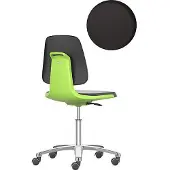 BIMOS Arbeitsdrehstuhl Labsit, Kunstleder, Rollen, B 450 x T 420 x H 450 - 650 mm, grün