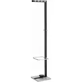 Alco Kleiderständer 2877-11 schwarz Metall 10 Haken 36,0 x 178,0 cm