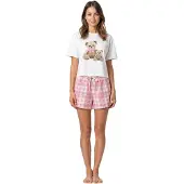 Kruze By Enzo Kruze | Damen Pyjama-Set - T-Shirt & Shorts