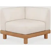 Ethnicraft Monocle Modulsofa Outdoor-Eckteil Teak/Stoff White