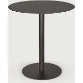 Ethnicraft Blend Outdoor-Beistelltisch Metall/Beton Dark Bronze Ø70x76 cm