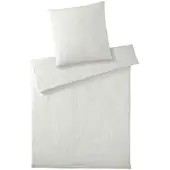 Elegante Musselin Bettwäsche Smooth 160x210 cm + 65x100 cm | offwhite - beige