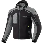 MUGENRACE Double Schwarz Grau Wasserdichte Softshelljacke Größe S