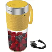 Tefal Lightmix BL1C0230, Tragbarer Mixer, 0,3 l, Edelstahl, Transparent, Gelb