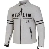 Merlin Revival D3O perforierte Motorrad Lederjacke, weiß, 46