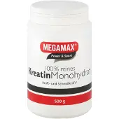 MEGAMAX Kreatin Monohydrat 100% Pulver 500 g