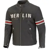 Merlin Revival D3O perforierte Motorrad Lederjacke, vintage schwarz, 42
