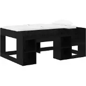 Syfax Kinderbettgestell mit Stauraum Schwarze Eiche 80 x 160 cm
