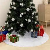 Prolenta Maison Exclusive - Weihnachtsbaumrock Weiß 150 cm Kunstfell