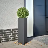 Prolenta Maison Exclusive - Pflanzkübel 2 Stk. Anthrazit Dreieckig 30x26x75 cm Stahl