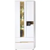 Innostyle Vitrine MEMPHIS Weiß mit Artisan Eiche Nachbildung und LED