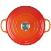 Le Creuset Profi-Rundschmortopf aus Gusseisen mit Keramikbeschichtung, EVO-Serie, 24 cm, Helles Orange