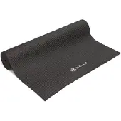 Gaiam YOGAMATTE BLACK 6MM SOLID