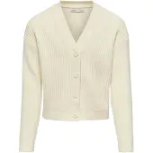 Kids Only Cardigan - Rib - Strick - KogMandy - Birch - - 7-8 Jahre (122-128) - Cardigans