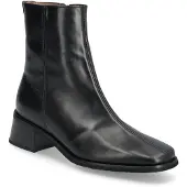 Wonders für Damen. D-1601 Ankle Boots aus Leder Ayla 01 Schwarz (36), 3 bis 5 cm, Reißverschluss, Lässig