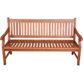 Garden Pleasure Garten Bank 3 Sitzer Eukalyptus Holz Parkbank Sitzbank braun