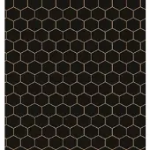 Wow Vliestapete "Hexagon Geo" geometrisch aufgeschäumt Schwarz - 10m x 52cm