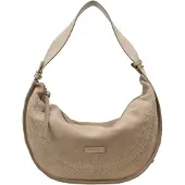 Marc O'Polo Leder Schultertasche Aayda Hobo Bag Earthy Taupe beige