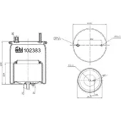 FEBI BILSTEIN Federbalg, Luftfederung FEBI 102383