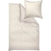 Curt Bauer Mako-Brokat-Damast Bettwäsche Love 155x220 cm + 40x80 cm | nude - beige