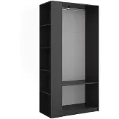 Vicco Kleiderschrank Elmo Anthrazit 80 x 200 cm 2er Set, Model 61344