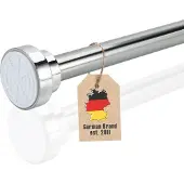 Intirilife Teleskopstange in SILBER 120 - 227 cm- Ausziehbare Stange, Edelstahl, verstellbar, rutschfest, vielseitig einsetzbar ohne Bohren und Schrauben- Klemmstange Duschvorhangstange Gardinenstange