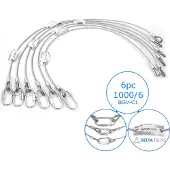 DELTATRUSS Sicherheitsfangseil 1000x6mm - 6er Set - Safety nach BGV-C1 bis 36kg