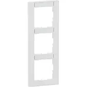 Legrand 765993 SEANO+ 3-fach Rahmen vertikal mit Beschriftungsfeld, Farbausführung Ultraweiß