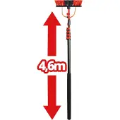Shine Teleskop-Waschbürste / Ausziehbare Wasserbürste bis zu 4,6 Meter