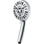 INF Duschkopf mit 10 Funktionen und Spritzpistole Silber