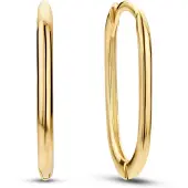 Jackie Gold Ohrringe - Jackie Grand Place Oval Hoops S - Gr. unisize - in Gold - für Damen