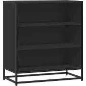 vidaXL Sideboard Schwarz 68x35x76 cm Holzwerkstoff und Metall