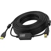 Vision TC 10MUSB+/BL/2, 10 m, USB A, USB B, USB 2.0, 0,48 Gbit/s, Schwarz