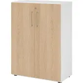 Hammerbacher Regal/Türen 3OH 938T3 Weiss/Eiche